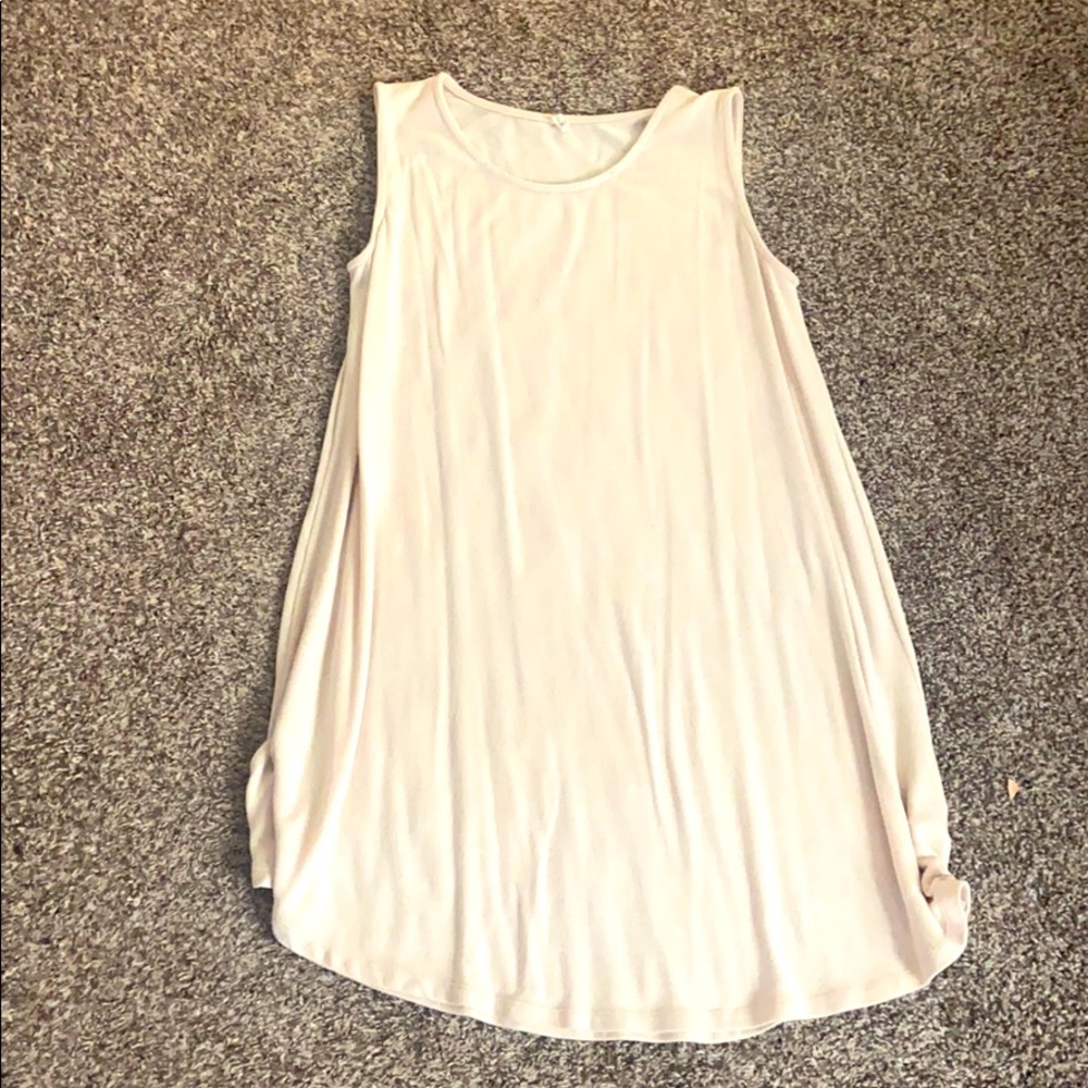 Cream colored loose midi dress